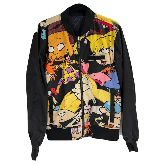 Members Only Other - Members Only X Nickelodeon Rugrats Bomber Jacket Mens Reversible Sz Medium